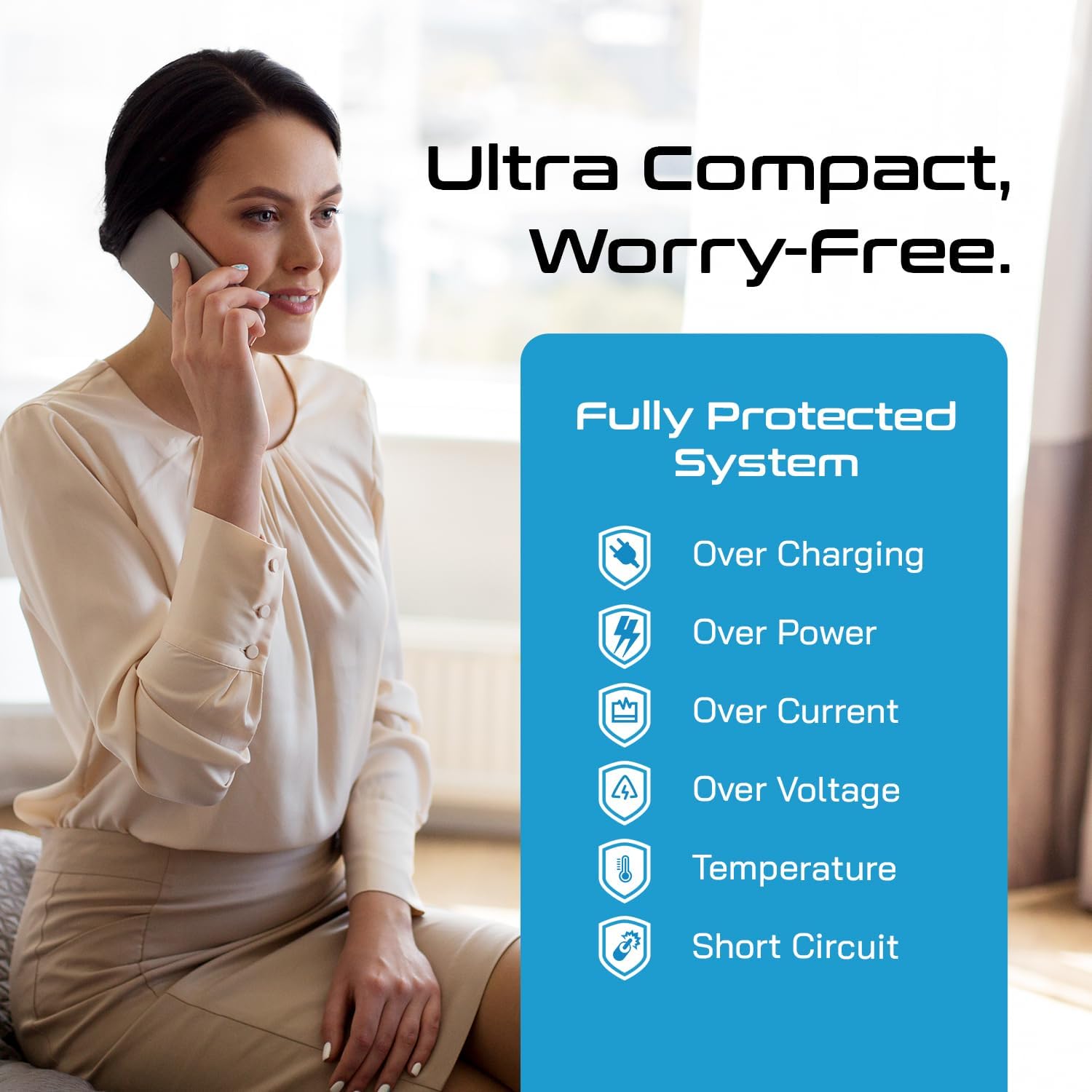 Ceptics Universal Travel Adapter Kit – 2 USA sockets, 1x USB-A & C, 1x PD 35W Type C port and cable, Surge Protected, Plugs for EU, UK, China, AU, Japan - Use with Laptop, Phones, Cameras - ETL Tested - Image 8