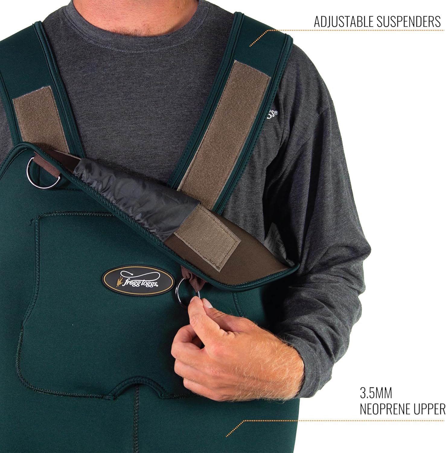 FROGG TOGGS Men's Amphib Stockingfoot Neoprene Waterproof Fishing Chest Wader for Fishing - Image 2