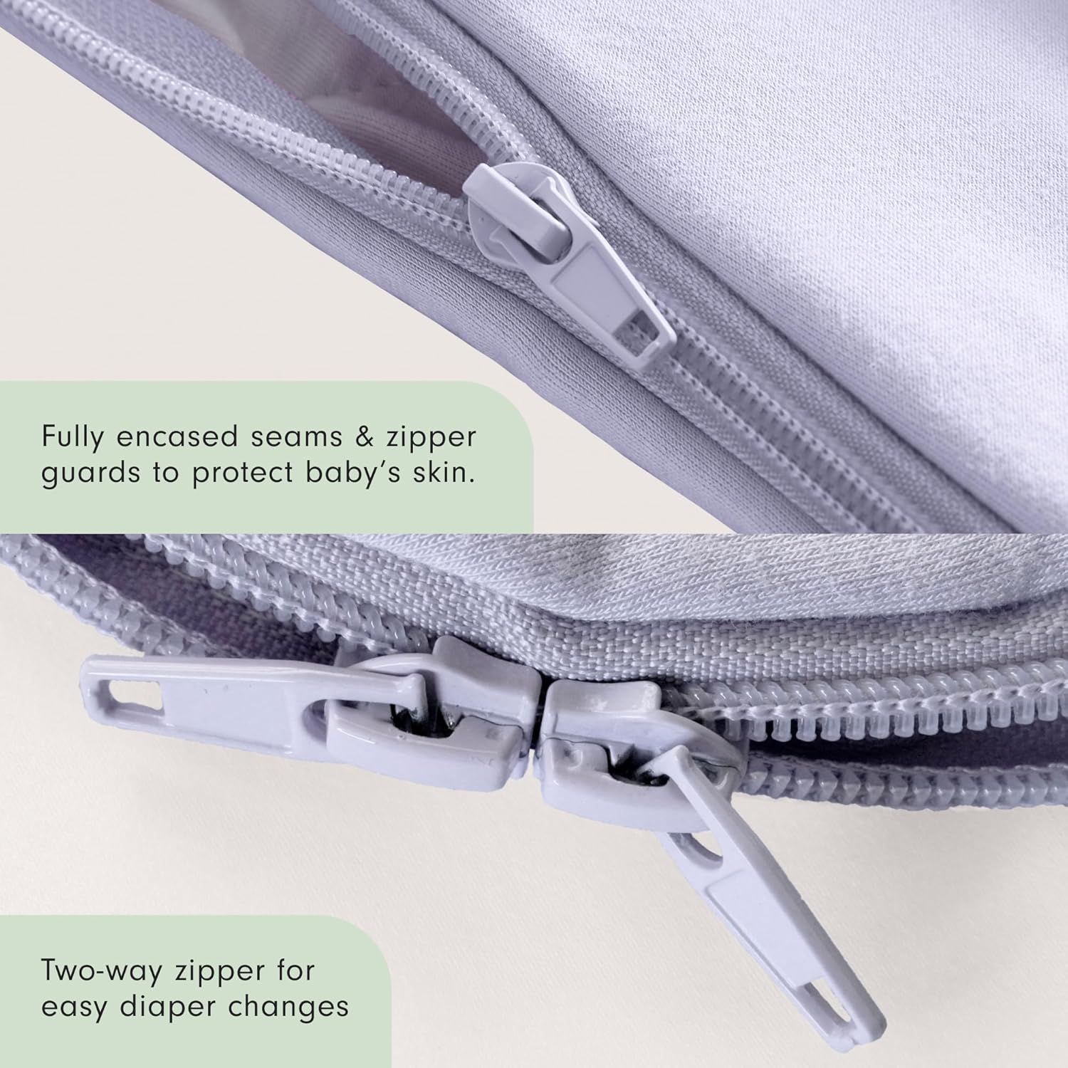 Joi All Season Super Soft Sleeping Bag, Wearable Blanket for Babies, 2024 Good Housekeeping Parenting Award Winner Sleep Sack, 0-6 Months, Lavender - Image 5